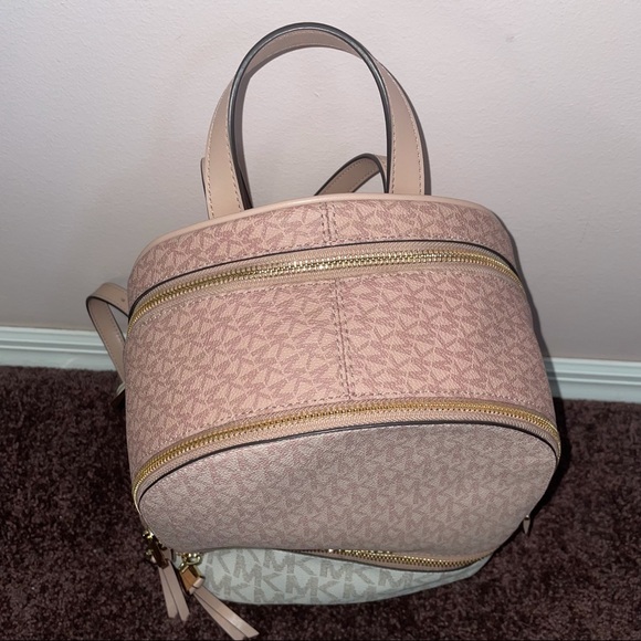 Michael Kors Pink Colorblock Logo Backback - Picture 4 of 8